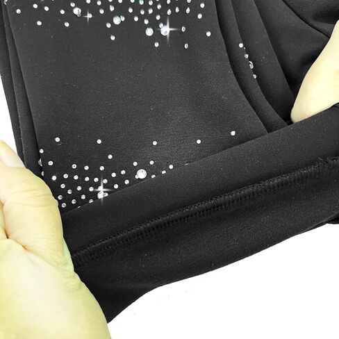 Girl's Plush Ice Skating Training Pants with Sparkling Rhinestones Decoration Stylish for Girls in Saudi Arabia