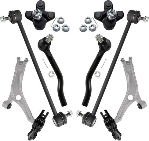 TRQ Front Steering & Suspension Kit Ball Joint Control Arm Sway Bar Stabilizer Link Tie Rod Compatible with 2018-2022 Honda Accord in Saudi Arabia