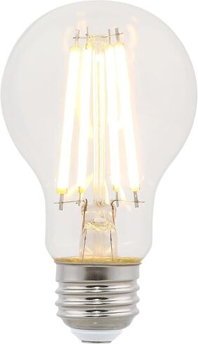 Westinghouse 5136100 6.5 وات (ما يعادل 60 وات) A19 لمبة إضاءة LED ذات خيوط شفافة قابلة للتعتيم، قاعدة متوسطة، عبوتان in Kuwait