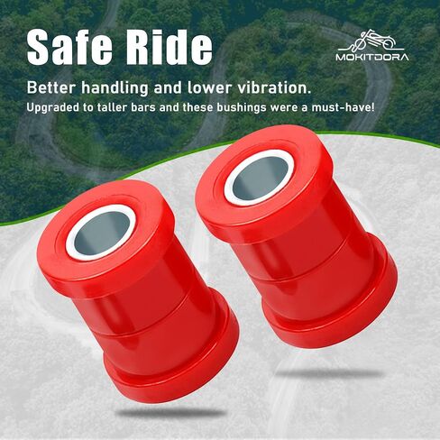 MoKitDora Handlebar Riser Bushings Damper Kit Compatible with Harley 1973-2017 Softail Dyna FXR 1973-up Sportster XL, Black&Chrome in Saudi Arabia