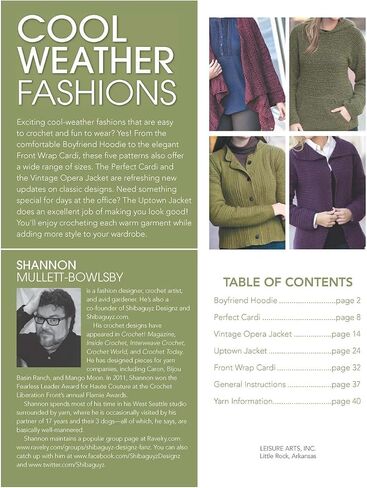Leisure Arts Cool Weather Fashions Crochet Book, Crochet Book, Crochet Pattern Books, Crochet Books Patterns, Crochet Patterns, Crochet Stitch Book, Crochet Patterns for Beginners in Saudi Arabia