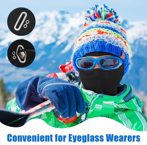 4 Pcs Winter Kids Balaclava Face Mask with Reflective Stripe Windproof Ski Mask for Kids 5-12 Boy Girl Cold Weather in Saudi Arabia