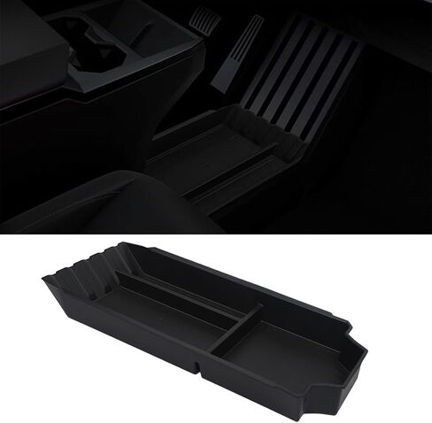 صندوق تخزين خلفي من Naibeve وصندوق تخزين أمامي أسفل المقعد وصينية تنظيم وحدة التحكم المركزية السفلية متوافقة مع ملحقات شاحنة Tesla Cybertruck لعام 2024 ومنظم تخزين تحت المقعد (4 قطع) in Kuwait