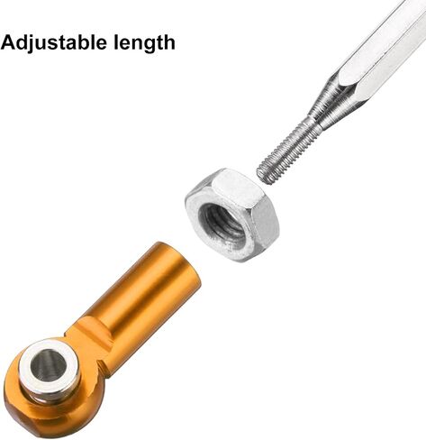 MECCANIXITY 2 Sets Adjustable Turnbuckles Camber Link Linkages Aluminum Alloy Upgrade Parts RC Car Steering Pull Rod Servo Linkages Tie Rod for MN 1:12 D90 RC Car Crawler,Black in Saudi Arabia