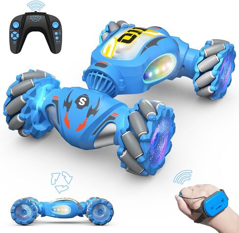 Remote Control Car for Boys,Gesture Sensing Rc Stunt Car,2.4GHz 4WD Toy Cars with Lights Music Spray - Birthday Gifts for Teen Boys & Girls,360°Rotate Transform Drift Rc Cars for Boys Age 6-12 in Saudi Arabia