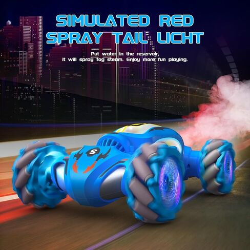 Remote Control Car for Boys,Gesture Sensing Rc Stunt Car,2.4GHz 4WD Toy Cars with Lights Music Spray - Birthday Gifts for Teen Boys & Girls,360°Rotate Transform Drift Rc Cars for Boys Age 6-12 in Saudi Arabia