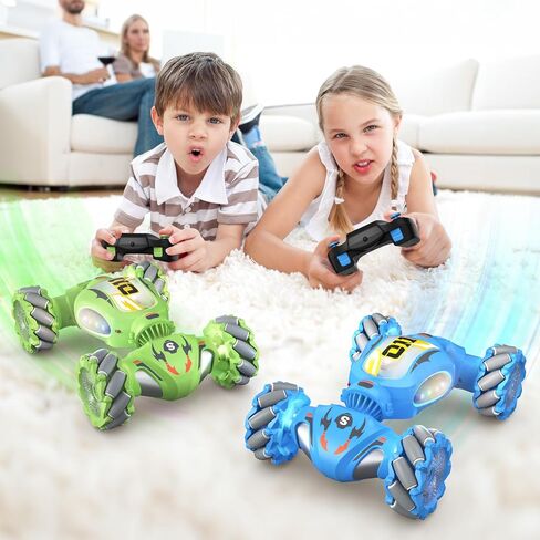 Remote Control Car for Boys,Gesture Sensing Rc Stunt Car,2.4GHz 4WD Toy Cars with Lights Music Spray - Birthday Gifts for Teen Boys & Girls,360°Rotate Transform Drift Rc Cars for Boys Age 6-12 in Saudi Arabia