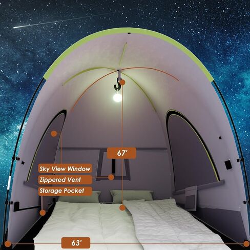 Truck Tent, Truck Bed Tent Quick & Easy Automatic Setup, Truck Bed Portable Outdoor Camping Tent,4.9'-6.8' Pickup Truck Tent,Truck Tent for Bed with Beach mat, Shoe Bag & Storage Bag in Saudi Arabia