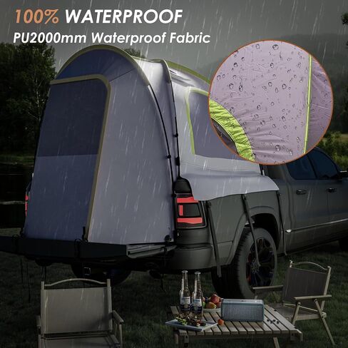 Truck Tent, Truck Bed Tent Quick & Easy Automatic Setup, Truck Bed Portable Outdoor Camping Tent,4.9'-6.8' Pickup Truck Tent,Truck Tent for Bed with Beach mat, Shoe Bag & Storage Bag in Saudi Arabia