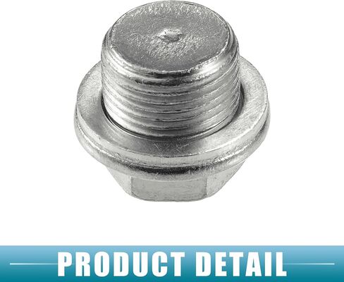 قابس تصريف زيت السيارة العالمي مع حشية متينة M20x1.5 لون فضي معدني (مجموعة من 10) in Saudi Arabia