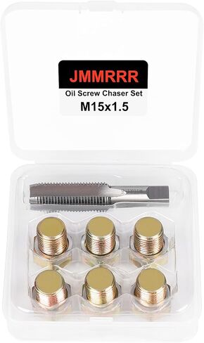 Oil Drain Plug Tap Thread Repair Kit M15 x 1.5MM Oil Pan Screws Rethread Tool Oil Drain Plug Thread Repair Tool Kit in Saudi Arabia