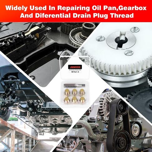 Oil Drain Plug Tap Thread Repair Kit M15 x 1.5MM Oil Pan Screws Rethread Tool Oil Drain Plug Thread Repair Tool Kit in Saudi Arabia