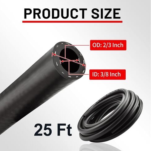 3/8 بوصة خرطوم خط الوقود NBR المطاط SAE J30R7 5 قدم خرطوم قفل الدفع 300PSI الضغط العالي لأنظمة وقود السيارات in Kuwait