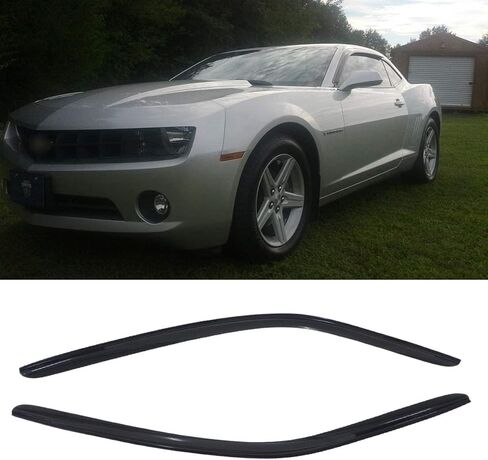 عاكس الرياح للنافذة الجانبية المقاوم للماء، قطعتان من مجموعة عاكس الرياح البديلة الواقية، أقنعة نافذة تناسب 2010-2020 شيفروليه كامارو 92341 in Kuwait