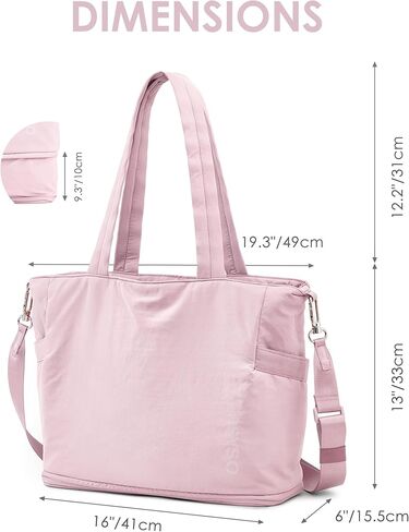 حقيبة حمل للنساء بسحاب، حقيبة سفر قابلة للتوسيع للعمل، حقيبة صالة الألعاب الرياضية مع حزام سجادة اليوغا in Kuwait