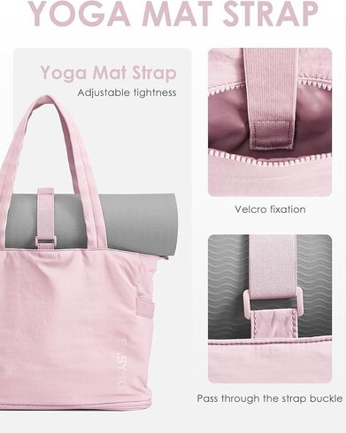 حقيبة حمل للنساء بسحاب، حقيبة سفر قابلة للتوسيع للعمل، حقيبة صالة الألعاب الرياضية مع حزام سجادة اليوغا in Kuwait