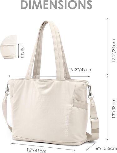 Tote Bag for Women with Zipper, Expandable Travel Tote Bag for Work,Gym Bag with Yoga Mat Strap in Saudi Arabia