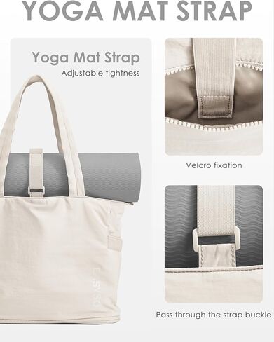 Tote Bag for Women with Zipper, Expandable Travel Tote Bag for Work,Gym Bag with Yoga Mat Strap in Saudi Arabia