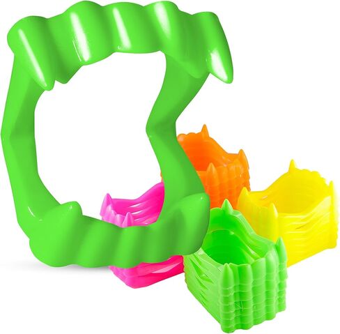 Vampire Teeth Kids Size, White Fake Vampire Teeth for Kids, Vampire Fangs for Kids Costume, Dress-Up, Pretend Play, 12 Pack Halloween Teeth for Halloween Party Favors in Kuwait