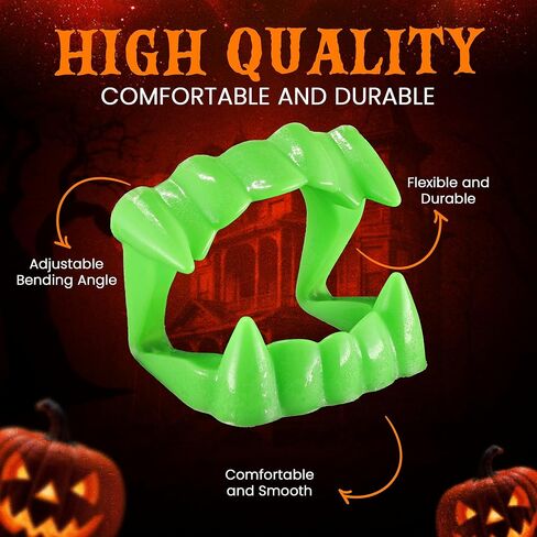 Vampire Teeth Kids Size, White Fake Vampire Teeth for Kids, Vampire Fangs for Kids Costume, Dress-Up, Pretend Play, 12 Pack Halloween Teeth for Halloween Party Favors in Kuwait