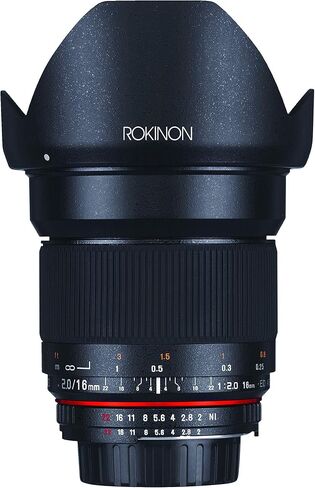 روكينون عدسة 16M-E 16 ملم f/2.0 زاوية ثابتة واسعة شبه كروية لسوني E-Mount in Saudi Arabia
