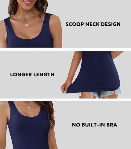 DAVID ARCHY Bamboo Rayon Long Tank Tops for Women Women's Camisoles Undershirts 3 Pack in Kuwait