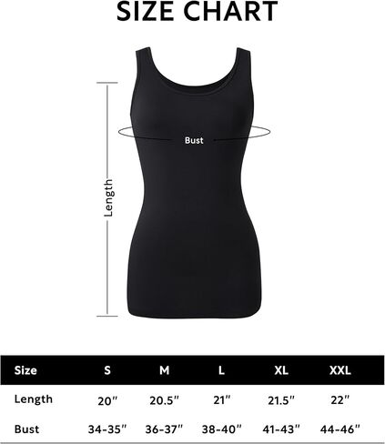DAVID ARCHY Bamboo Rayon Long Tank Tops for Women Women's Camisoles Undershirts 3 Pack in Kuwait
