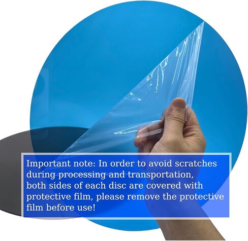 8 Pack Acrylic Plates 12 x 12 inches 3mm Thick Colored Transparent Round for DIY Projects Crafts Painting Home Decor Photography Props in Saudi Arabia