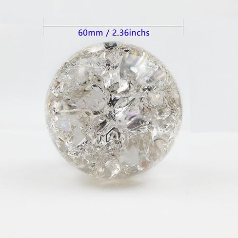 TWINKLING Crystal Ball, Crystal Glass Sphere with Stand, Paperweights Crystal Balls for Witchcraft, Home Decor Accessories Modern Interior Design, 60mm/2.36inch (Air Bubble) in Saudi Arabia