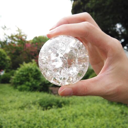 TWINKLING Crystal Ball, Crystal Glass Sphere with Stand, Paperweights Crystal Balls for Witchcraft, Home Decor Accessories Modern Interior Design, 60mm/2.36inch (Air Bubble) in Saudi Arabia