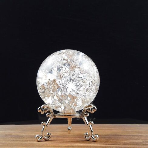 TWINKLING Crystal Ball, Crystal Glass Sphere with Stand, Paperweights Crystal Balls for Witchcraft, Home Decor Accessories Modern Interior Design, 60mm/2.36inch (Air Bubble) in Saudi Arabia