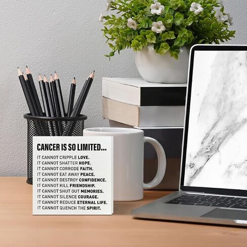 Cancer Warrior Gifts for Women Men, Birthday Gifts for Cancer Patients Chemo Inspirational Cancer Survivor Gifts, Cancer Support Fighter Encouragement Gifts, Badass, Wooden Box Sign in Saudi Arabia