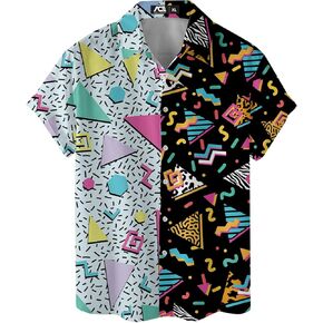 ACEPrints Hawaiian Shirt for Men Casual Button-Down Shirts Mens Hawaiian Shirts Short Sleeve Button Down Shirt Men