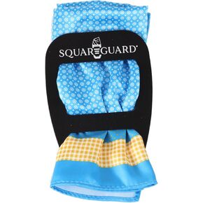 Turquoise Polka Dot Pocket Square & Pocket Square Holder, Large