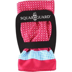 Pink/Blue Polka Dot Pocket Square & Pocket Square Holder, Large