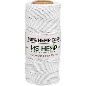 [NS HEMP] 100% Hemp Cord Craft Twine, 1mm Macrame Cord 205 Feet, Hemp String Twine for Jewelry Making (006 Lavender) in Kuwait