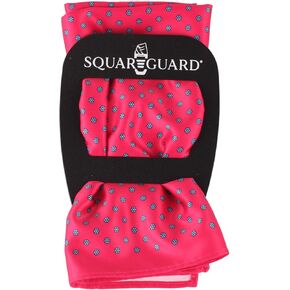 Pink Polka Dot Pocket Square & Pocket Square Holder, Large