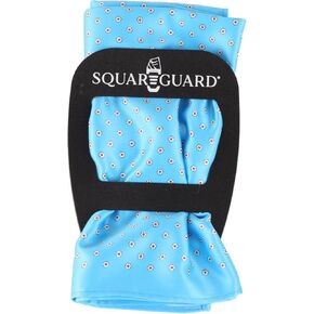 Turquoise/Red Polka Dot Pocket Square & Pocket Square Holder, Large