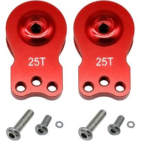 Aluminum 25T Servo Saver 3 Holes Adjustable Hi-Torque Servo Horn Compatible with 1/8 1/10 RC Car Crawler SCX10 Boat Capra TRX4 TRX6 RC Boat Parts