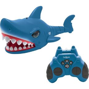 Lexibook - Crazy Shark - Remote Control Shark, Up to 3mph, Automatic Hunt and Dance Modes, programmable, Music Effects, Blue, SHARK01