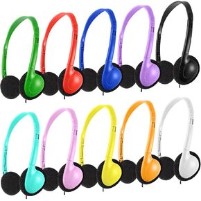 CN-Outlet 50 Packs Cassroom Headphones Bulk for School Students Kids Children Toddler Boys Girls Teens and Adult, Wholesale Disposable Earphones (50 Black)