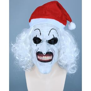 TWAYFEL Adult Terrifier Art the Clown Creepy Mask - Full Head Scary Mask for Horror Costume, Halloween, and Themed Parties