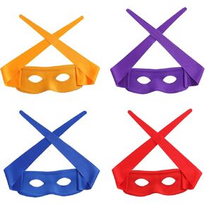 4 PCS Ninja Mask Halloween Costume Eye Masks Superhero Cosplay Party Dress up Accessories