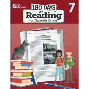 180 يومًا: كتاب التدريب العملي للقراءة للصف السابع للفصل الدراسي والمنزل، ممارسة رائعة وممتعة أنشأها المعلمون