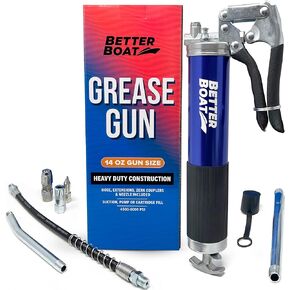 Manual Grease Gun Kit Marine Grease Wheel Bearing Grease or Automotive Grease Guns Small Mini Grease Gun Kit 3oz with Cartridge Grease Gun Pistol Grip - 3 oz Grease Gun with Grease Cartridge
