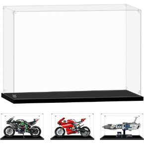 LILIKAKA Acrylic Display Case for Lego 42130 BMW M 1000 RR Motorcycle, 18.89x7.87x13.77 (48x20x35cm), Protect Your Collectibles from Dust with a Clear Showcase