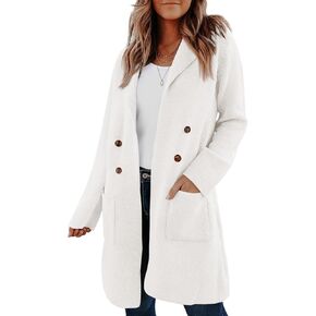 KIRUNDO Women's Cardigans 2024 Fall Casual Dressy Long Sleeve Open Front Knit Long Cardigan Sweater Jacket Blazer Coatigan