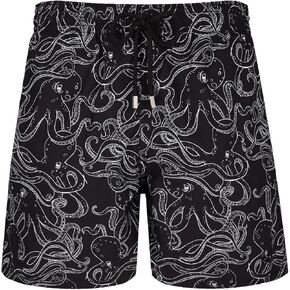 Vilebrequin Men Swim Trunks Black Octopus