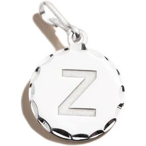 Alex and Ani Initial Z Charm, Z, Sterling Silver, Silver Z, Charm Size 0.51 inch Width by 0.51 inch Height