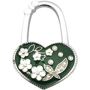 Design Portable Purse Hook Table, Metal Foldable Handbag Hook, Handbag Holder Table, Folding Purse Table, Plum Blossom